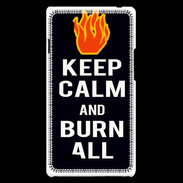 Coque LG Optimus L9 Keep Calm Burn Noir