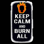 Coque Samsung Galaxy Ace 2 Keep Calm Burn Noir