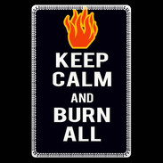 Etui carte bancaire Keep Calm Burn Noir