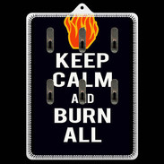 Porte clés Keep Calm Burn Noir
