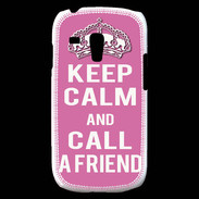 Coque Samsung Galaxy S3 Mini Keep Calm Call Rose