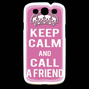 Coque Samsung Galaxy S3 Keep Calm Call Rose