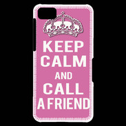 Coque Blackberry Z10 Keep Calm Call Rose