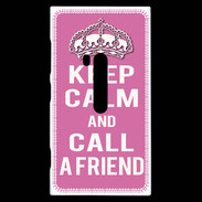 Coque Nokia Lumia 920 Keep Calm Call Rose