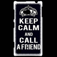 Coque Nokia Lumia 720 Keep Calm Call friend Noir