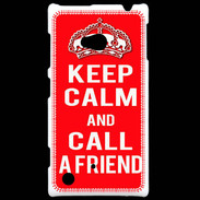 Coque Nokia Lumia 720 Keep Calm Call friend Rouge