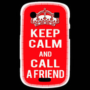 Coque Blackberry Bold 9900 Keep Calm Call friend Rouge