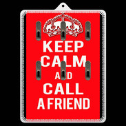 Porte clés Keep Calm Call friend Rouge