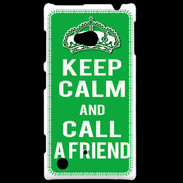 Coque Nokia Lumia 720 Keep Calm Call friend Vert