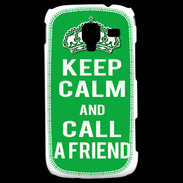 Coque Samsung Galaxy Ace 2 Keep Calm Call friend Vert