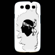 Coque Samsung Galaxy S3 Carte de la Corse avec tête 5