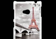 Coque Nokia Lumia 720 Tour Eiffel rouge sur fond en noir et blanc
