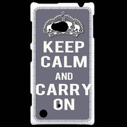 Coque Nokia Lumia 720 Keep Calm Carry on Gris
