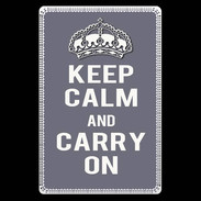 Etui carte bancaire Keep Calm Carry on Gris