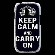 Coque Samsung Galaxy S3 Mini Keep Calm Carry on Noir