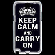 Coque Samsung Galaxy Note 2 Keep Calm Carry on Noir