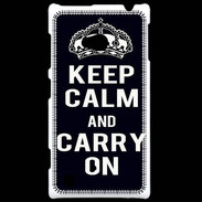Coque Nokia Lumia 720 Keep Calm Carry on Noir