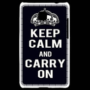 Coque LG Optimus L3 II Keep Calm Carry on Noir