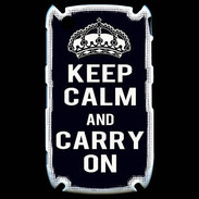 Coque Blackberry 8520 Keep Calm Carry on Noir