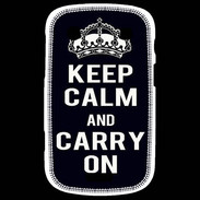 Coque Blackberry Bold 9900 Keep Calm Carry on Noir