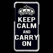 Coque Blackberry Z10 Keep Calm Carry on Noir