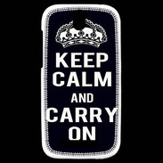 Coque HTC One SV Keep Calm Carry on Noir