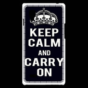 Coque LG Optimus L9 Keep Calm Carry on Noir