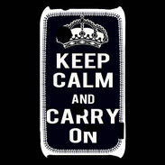 Coque Sony Xperia Typo Keep Calm Carry on Noir