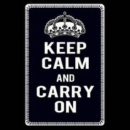 Etui carte bancaire Keep Calm Carry on Noir