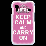 Coque Samsung ACE S5830 Keep Calm Carry on Rose