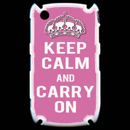 Coque Blackberry 8520 Keep Calm Carry on Rose