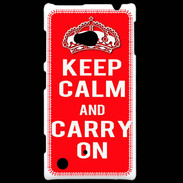 Coque Nokia Lumia 720 Keep Calm Carry on Rouge