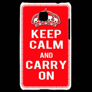 Coque LG Optimus L3 II Keep Calm Carry on Rouge