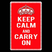 Etui carte bancaire Keep Calm Carry on Rouge