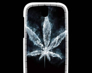 Coque HTC One SV Feuille de cannabis en fumée