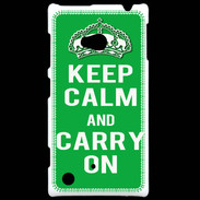 Coque Nokia Lumia 720 Keep Calm Carry on Vert