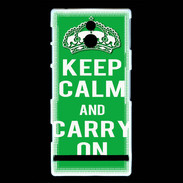 Coque Sony Xperia P Keep Calm Carry on Vert