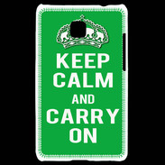 Coque LG Optimus L3 II Keep Calm Carry on Vert