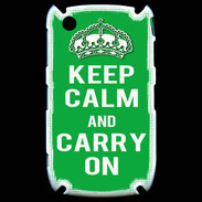 Coque Blackberry 8520 Keep Calm Carry on Vert