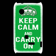 Coque Sony Xperia Typo Keep Calm Carry on Vert
