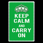 Etui carte bancaire Keep Calm Carry on Vert