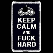 Coque LG Optimus L3 II Keep Calm Fuck hard Noir