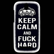 Coque HTC One SV Keep Calm Fuck hard Noir