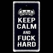 Coque LG Optimus L7 Keep Calm Fuck hard Noir