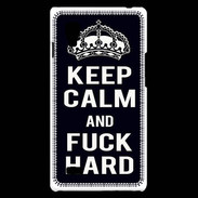 Coque LG Optimus L9 Keep Calm Fuck hard Noir