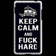 Coque LG Optimus G Keep Calm Fuck hard Noir
