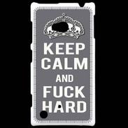Coque Nokia Lumia 720 Keep calm Fuck hard Gris