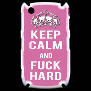Coque Blackberry 8520 Keep Calm Fuck hard Rose