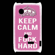 Coque Sony Xperia Typo Keep Calm Fuck hard Rose