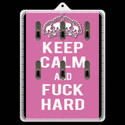 Porte clés Keep Calm Fuck hard Rose